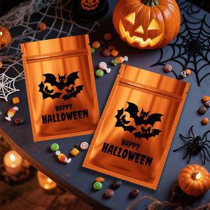 Pre-Designed Halloween Treat Bags – Spooky & Festive Packaging for Candy, Gifts, and Party Favors (Set of 50 - 100 Bags)
