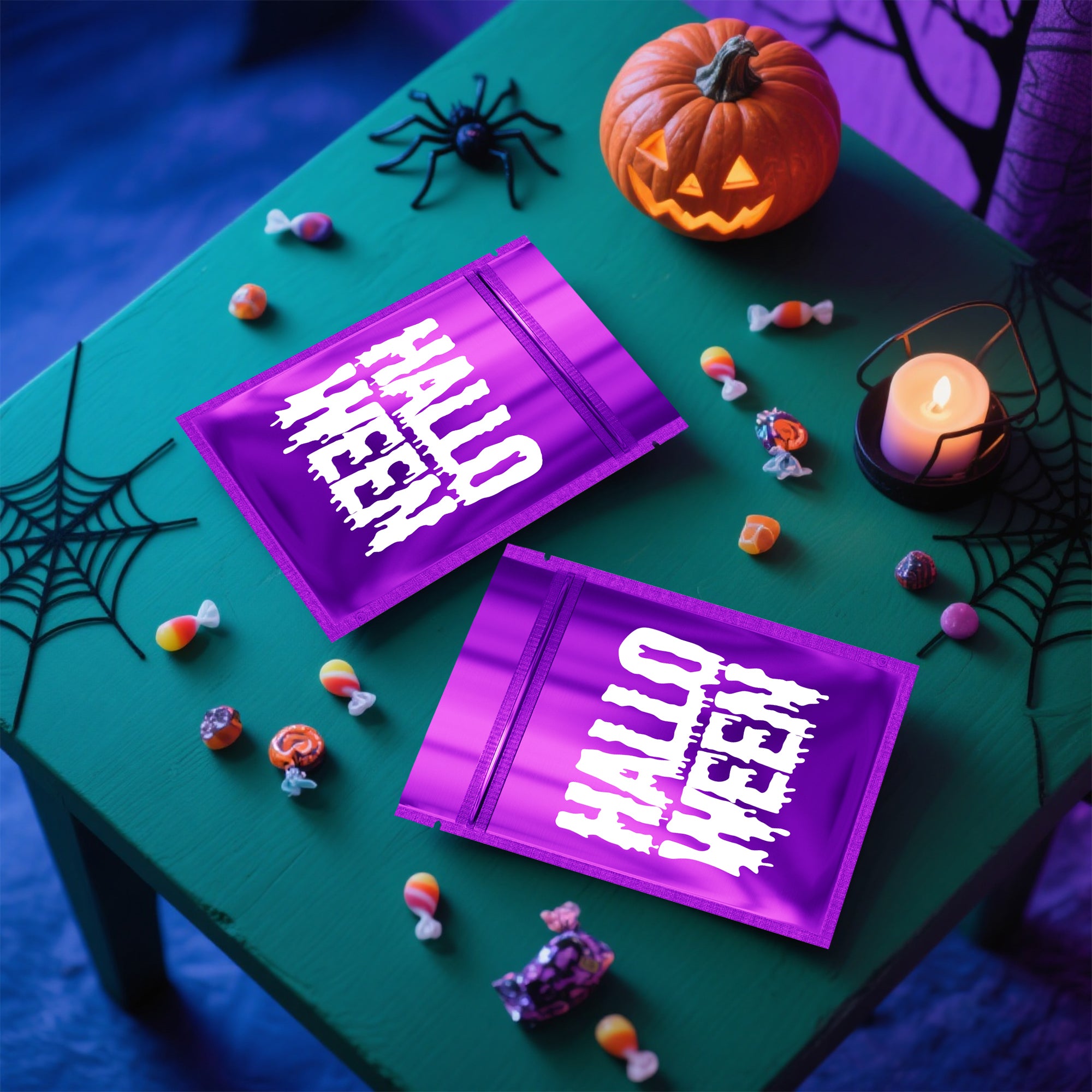 Pre-Designed Halloween Treat Bags – Spooky & Festive Packaging for Candy, Gifts, and Party Favors (Set of 50 - 100 Bags)