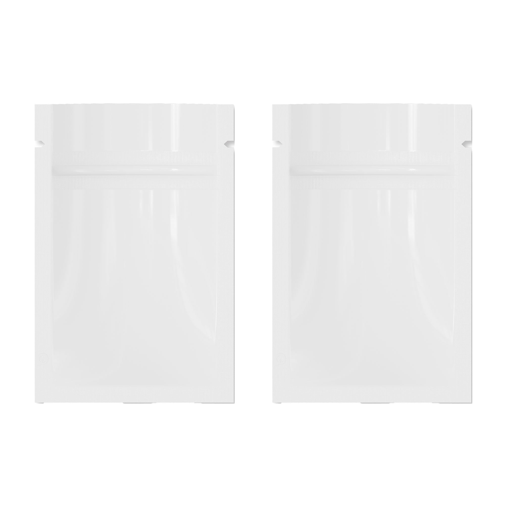 Customizable Glossy Double Sided Metallic Mylar Flat Zipper Seal Bags (Basic Printing)