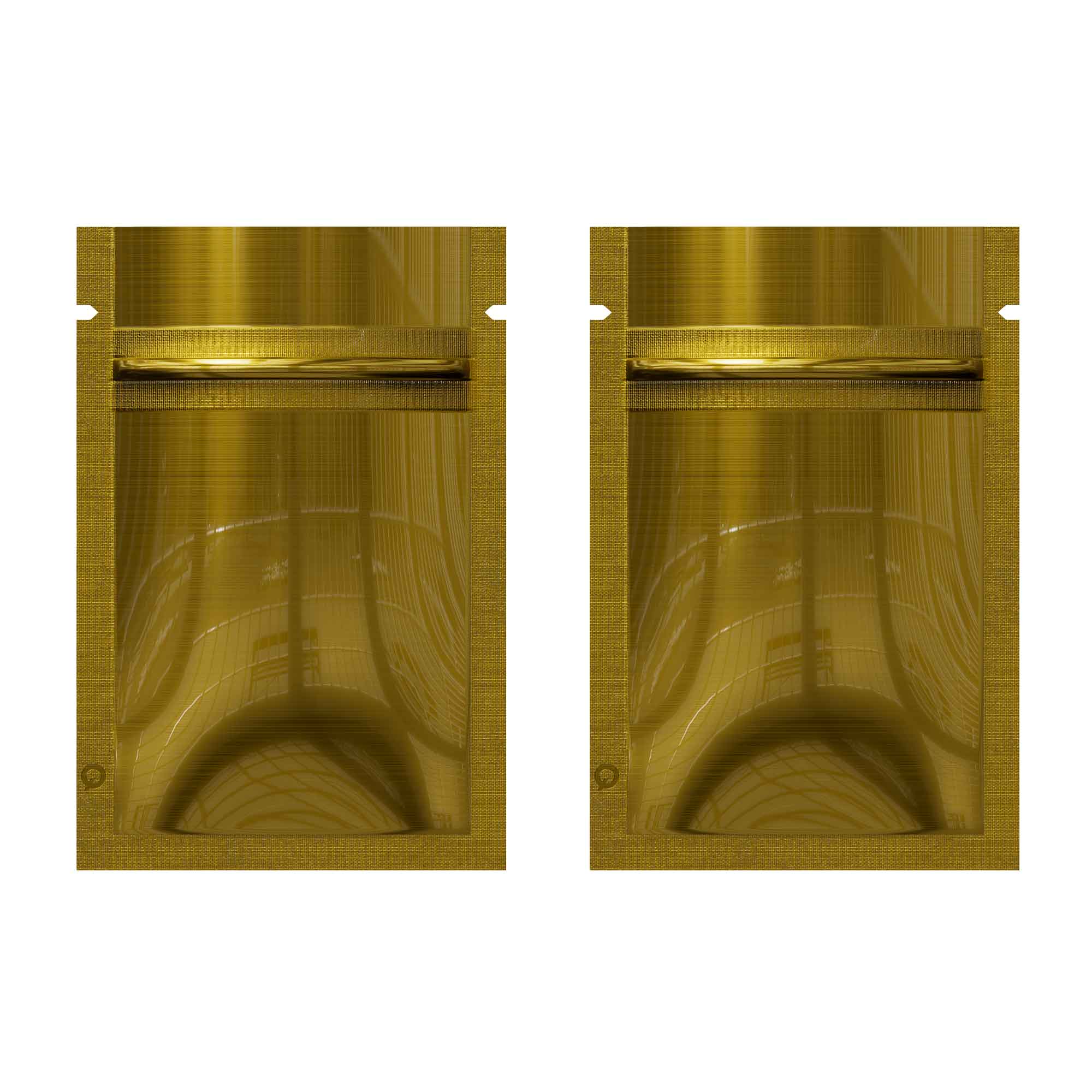 Customizable Glossy Double Sided Metallic Mylar Flat Zipper Seal Bags (Basic Printing)