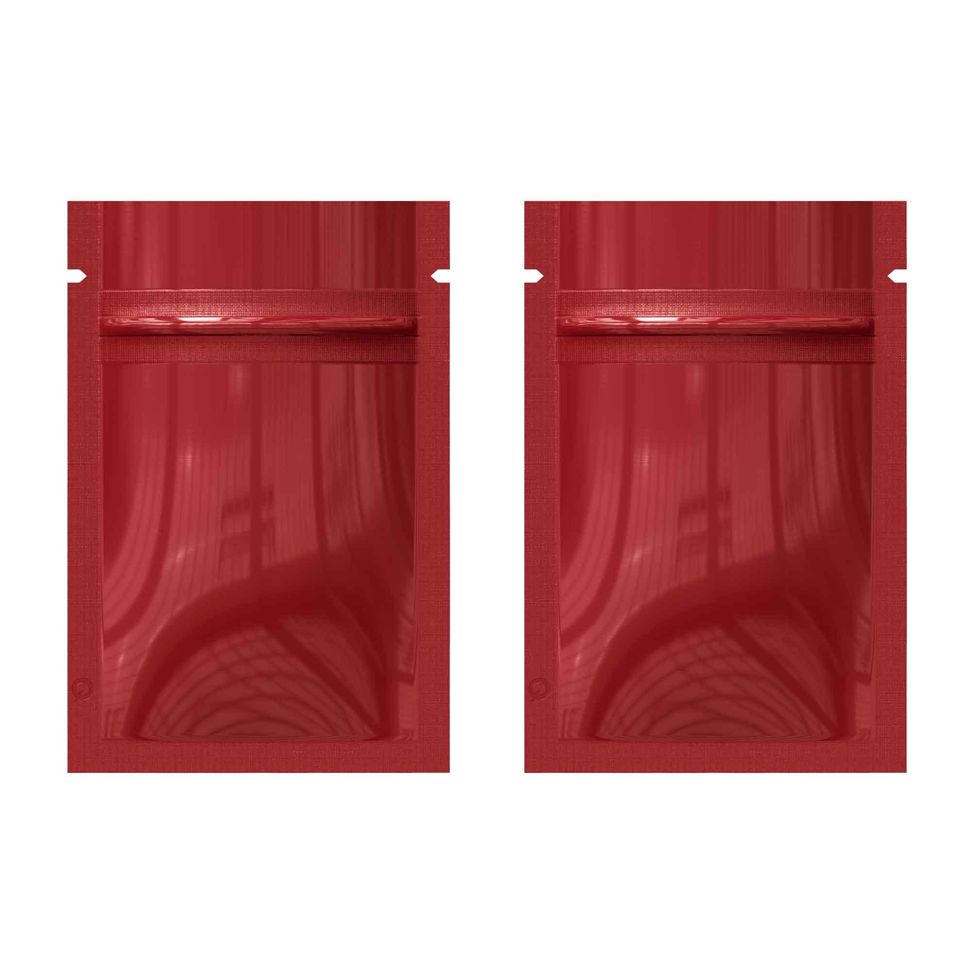 Customizable Glossy Double Sided Metallic Mylar Flat Zipper Seal Bags (Basic Printing)