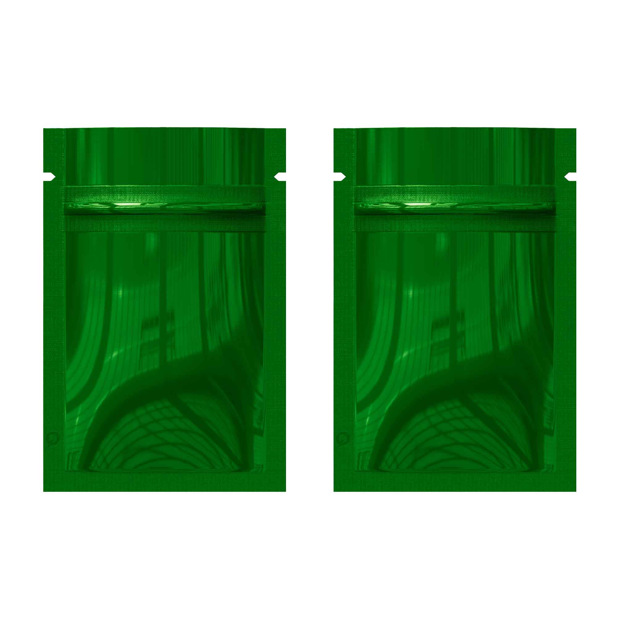 Customizable Glossy Double Sided Metallic Mylar Flat Zipper Seal Bags (Basic Printing)