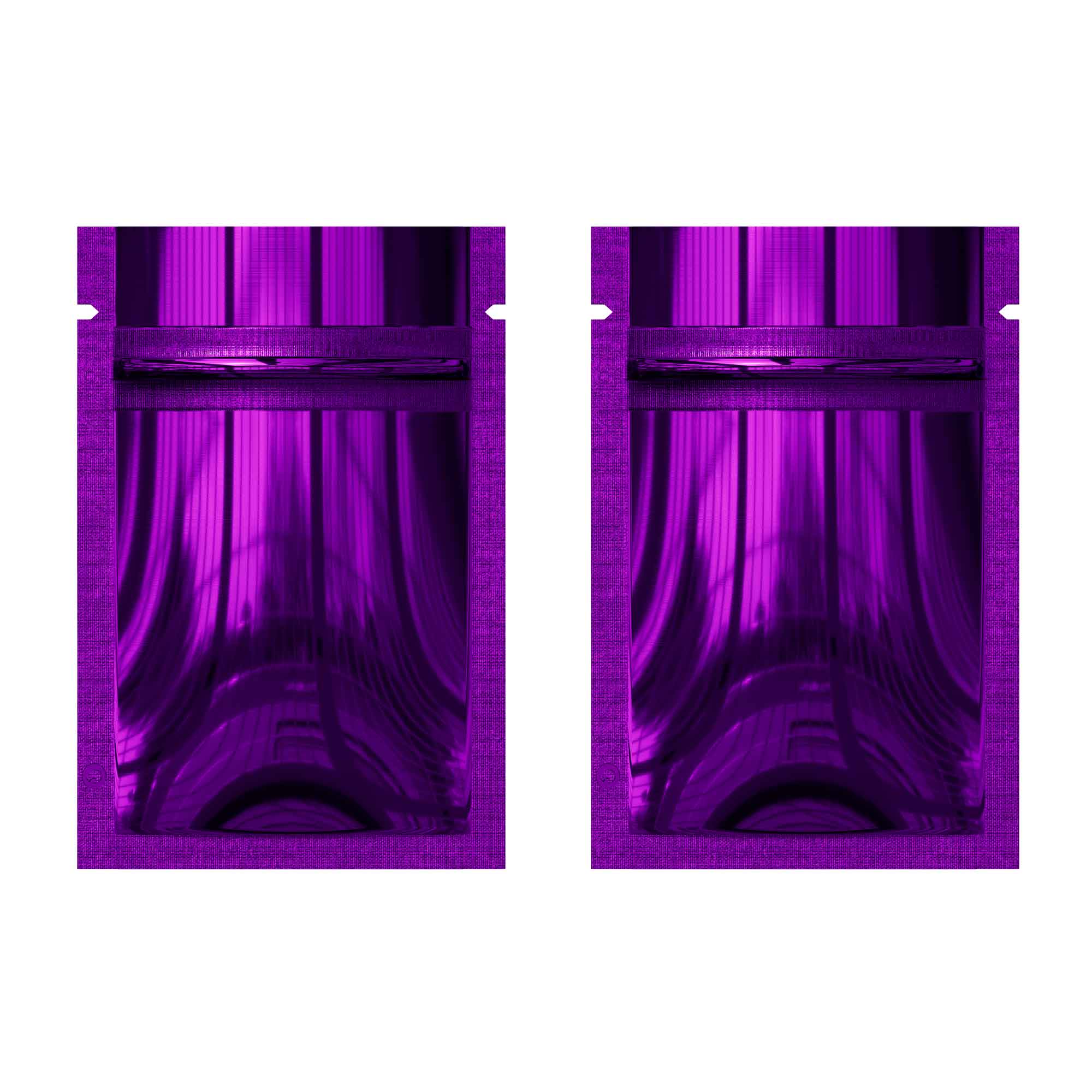 Customizable Glossy Double Sided Metallic Mylar Flat Zipper Seal Bags (Basic Printing)