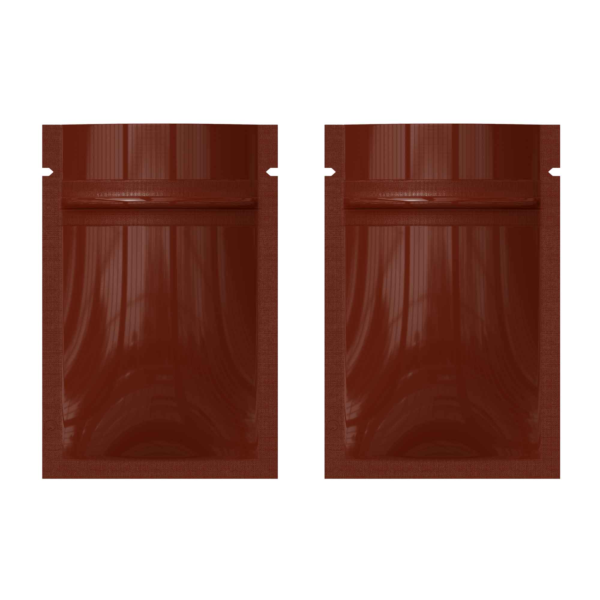 Customizable Glossy Double Sided Metallic Mylar Flat Zipper Seal Bags (Basic Printing)