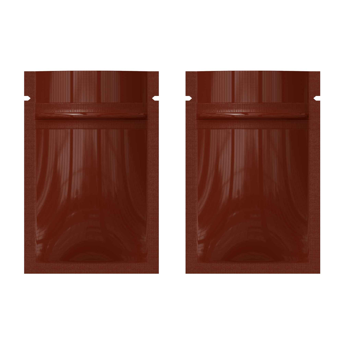 Customizable Glossy Double Sided Metallic Mylar Flat Zipper Seal Bags (Basic Printing)