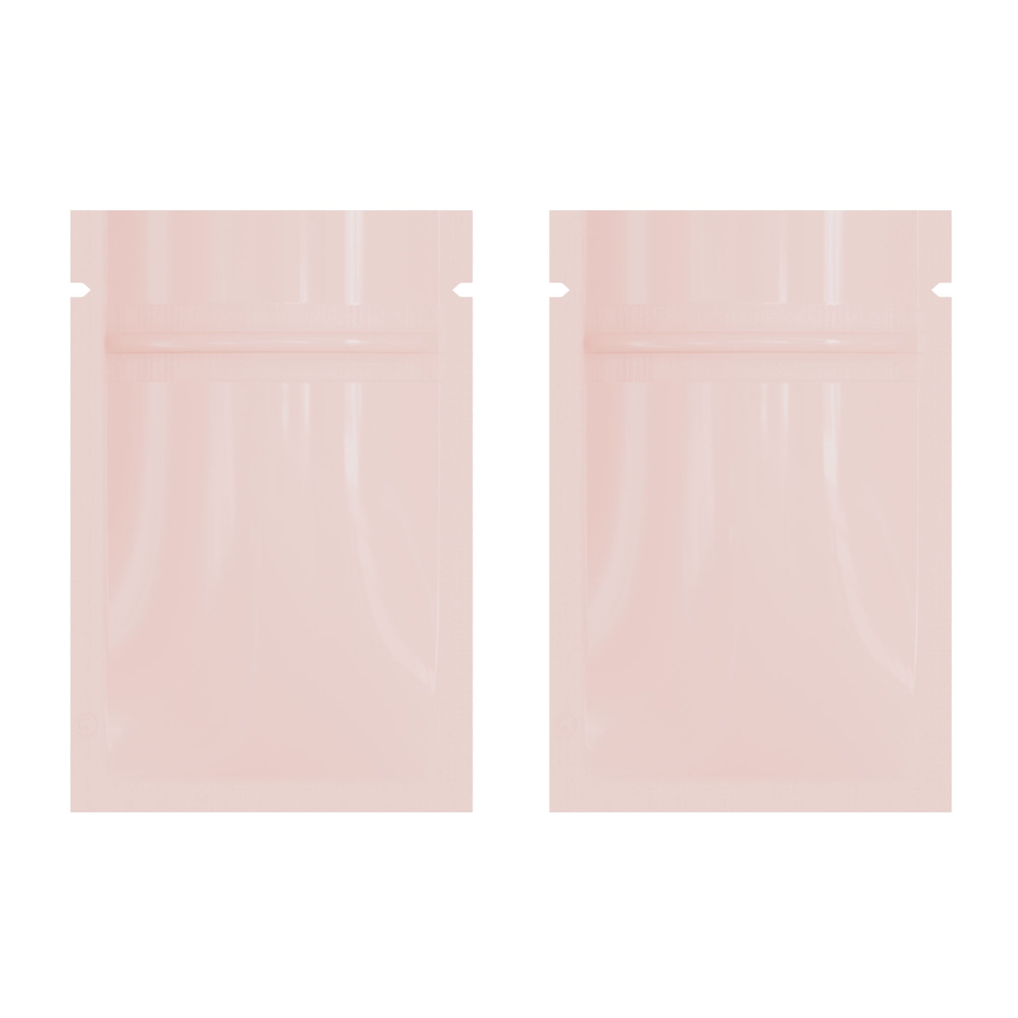 Customizable Glossy Double Sided Metallic Mylar Flat Zipper Seal Bags (Basic Printing)