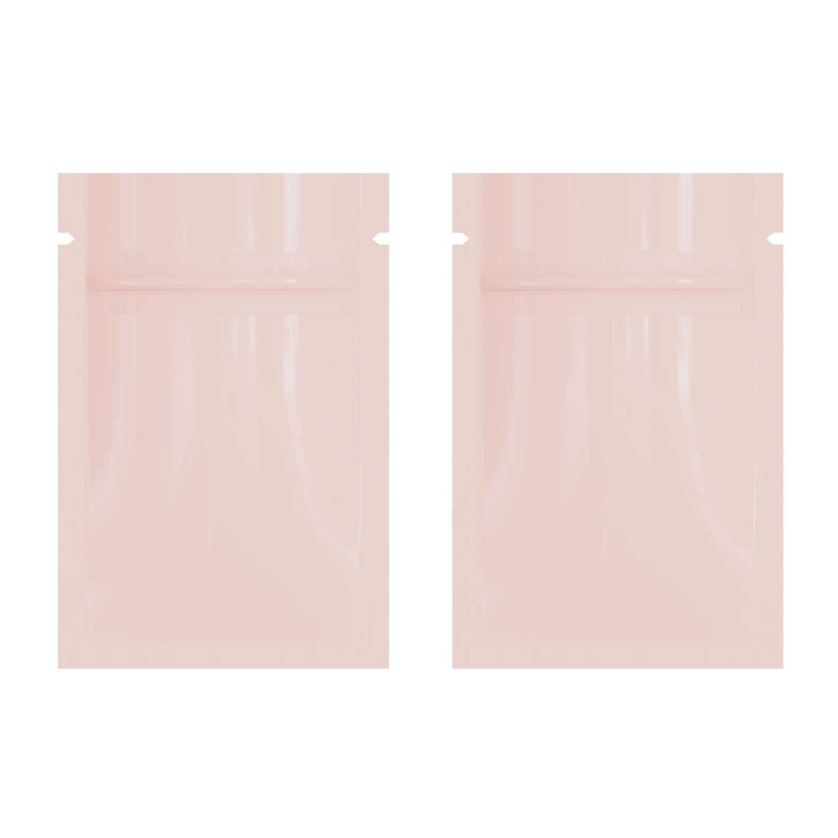 Customizable Glossy Double Sided Metallic Mylar Flat Zipper Seal Bags (Basic Printing)