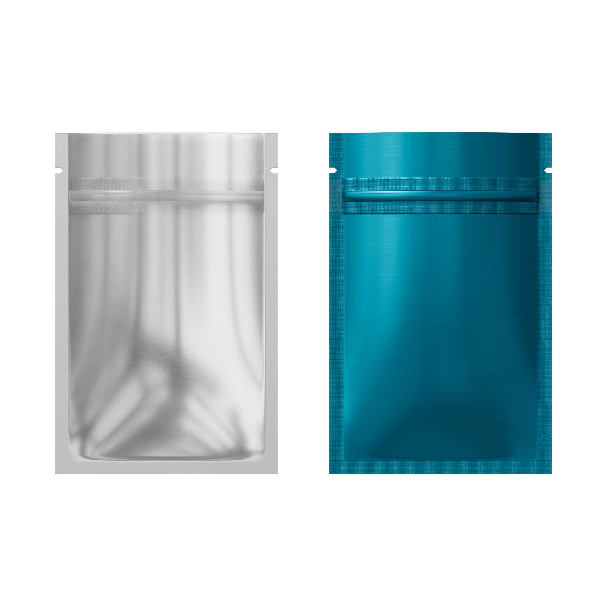 Customizable Single Side Matte Color Metallic Mylar Flat Zipper Seal Bags (Basic Printing)