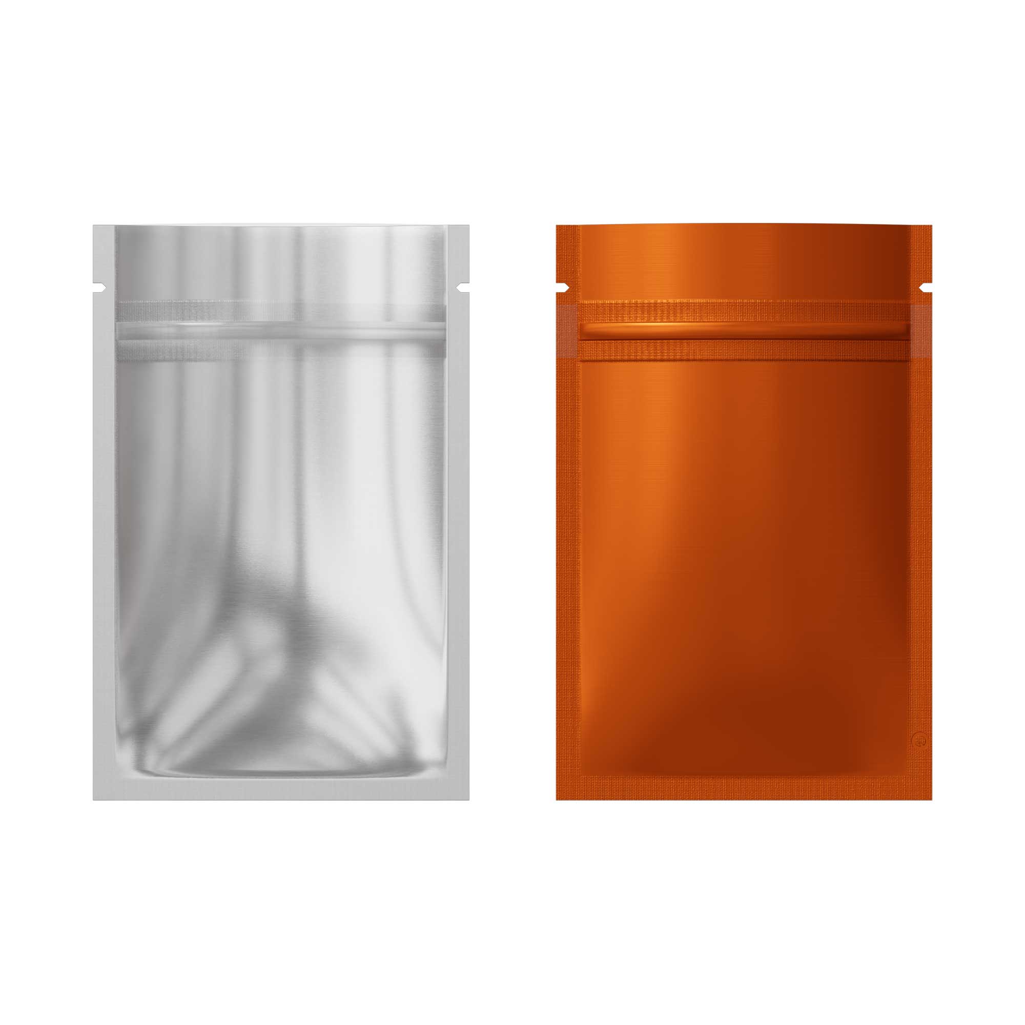 Customizable Single Side Matte Color Metallic Mylar Flat Zipper Seal Bags (Basic Printing)