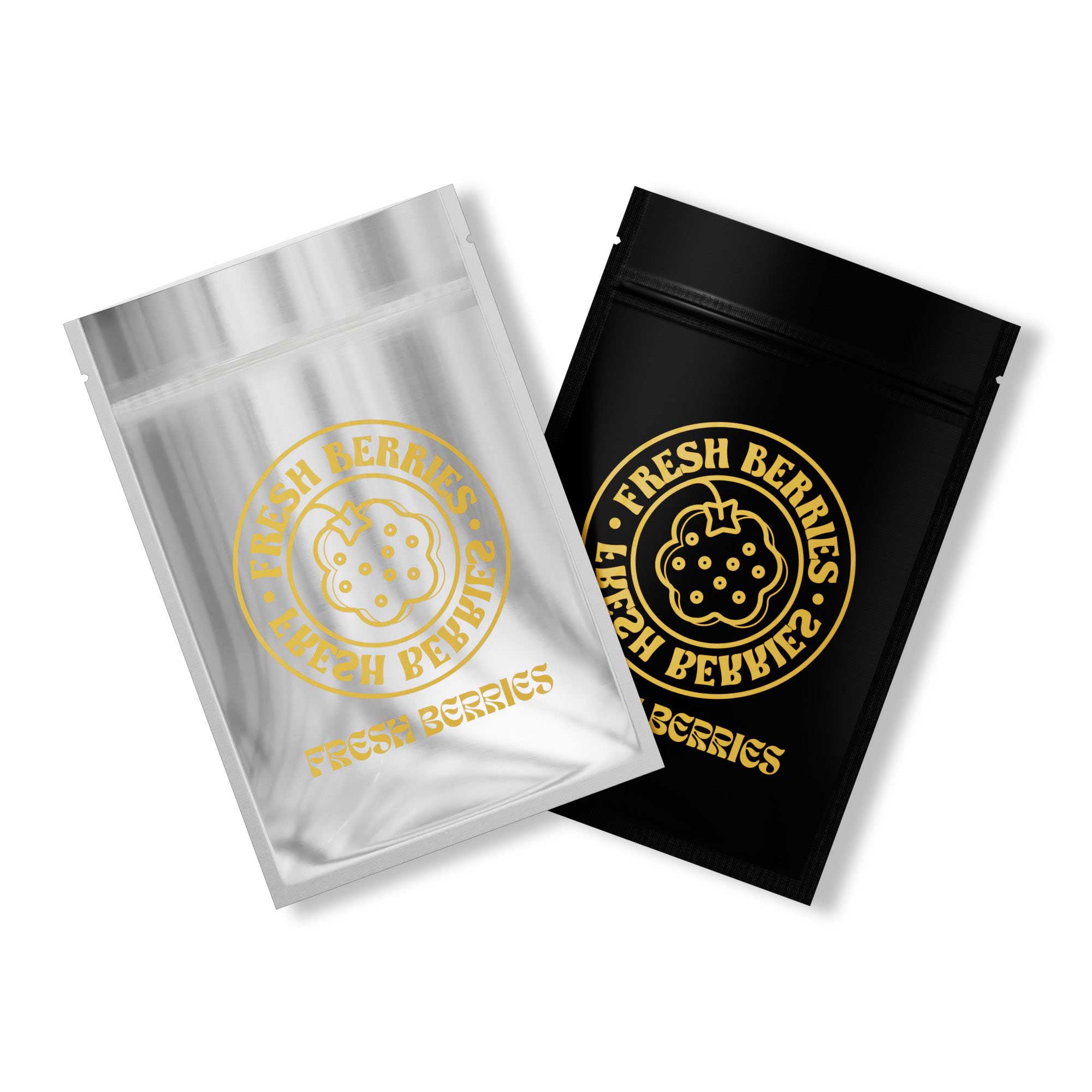 Customizable Single Side Matte Color Metallic Mylar Flat Zipper Seal Bags (Basic Printing)