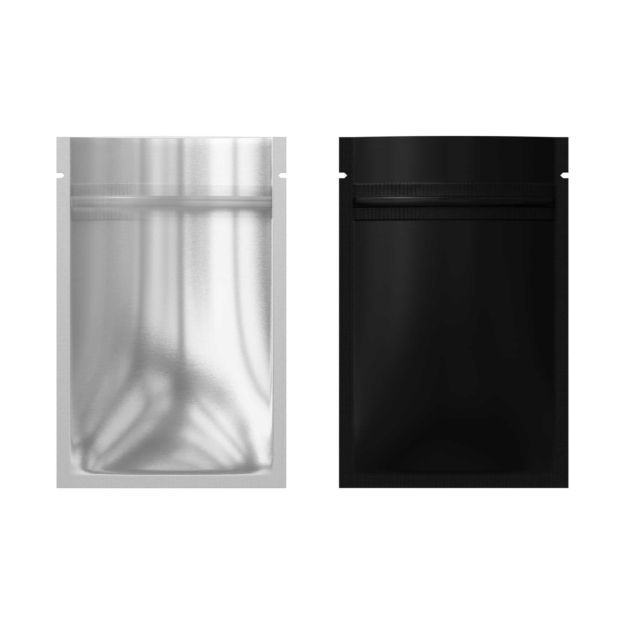 Customizable Single Side Matte Color Metallic Mylar Flat Zipper Seal Bags (Basic Printing)