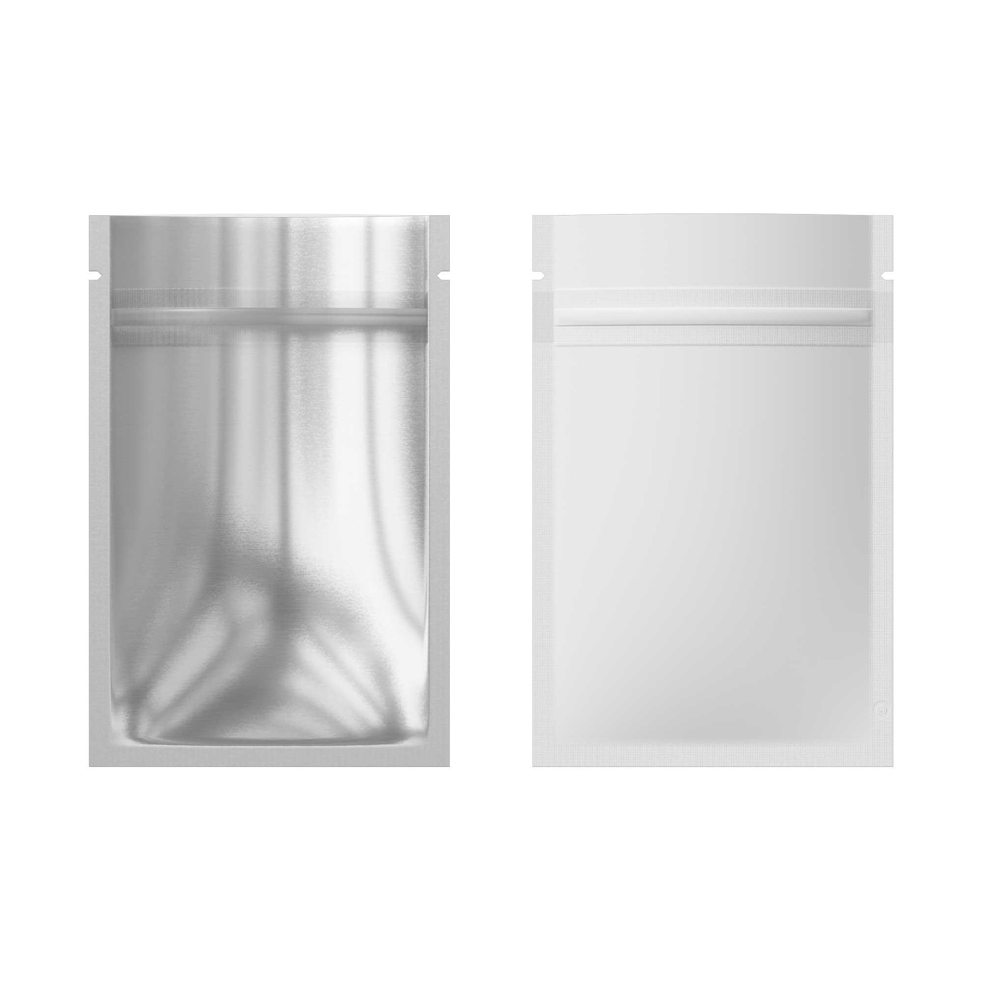 Customizable Single Side Matte Color Metallic Mylar Flat Zipper Seal Bags (Basic Printing)