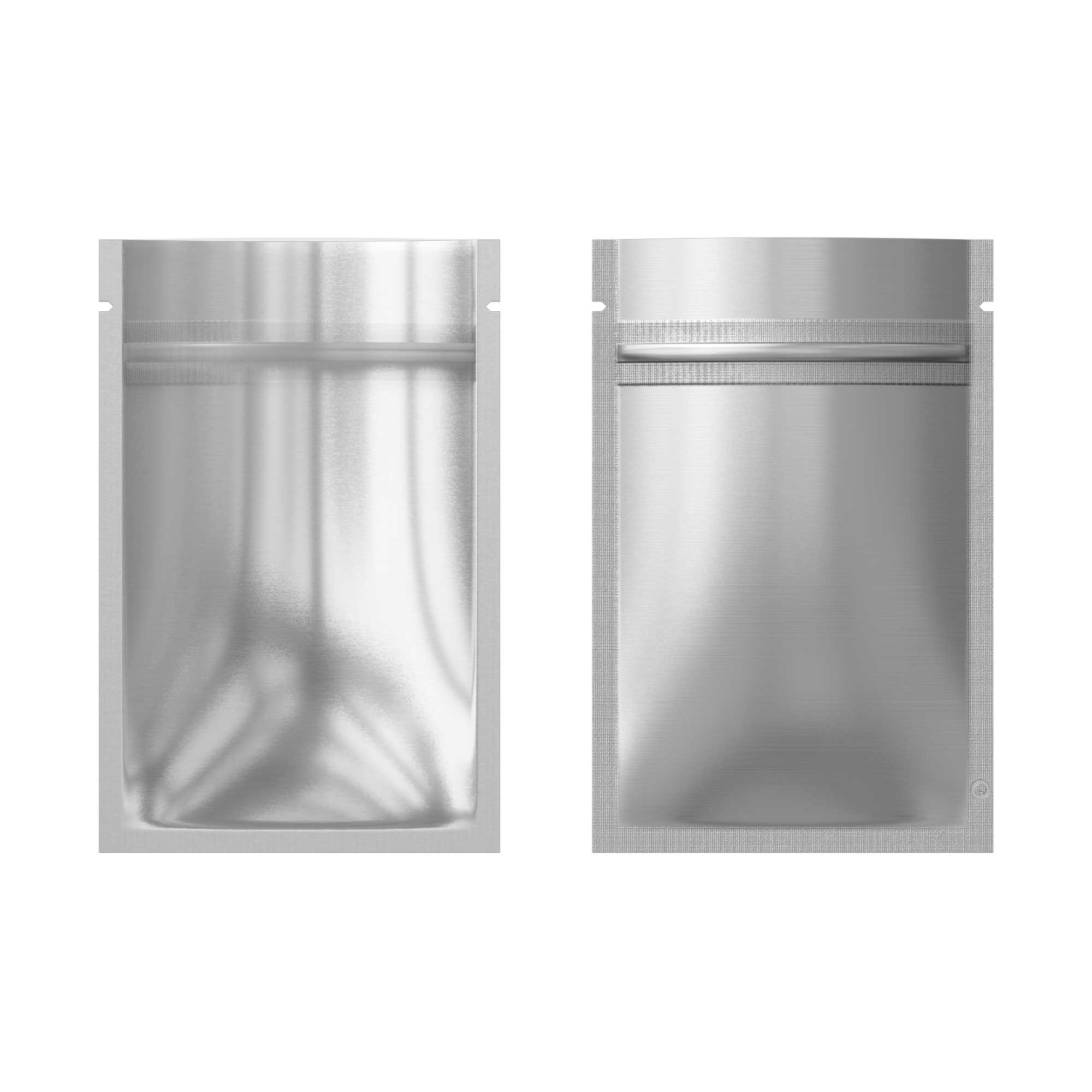 Customizable Single Side Matte Color Metallic Mylar Flat Zipper Seal Bags (Basic Printing)