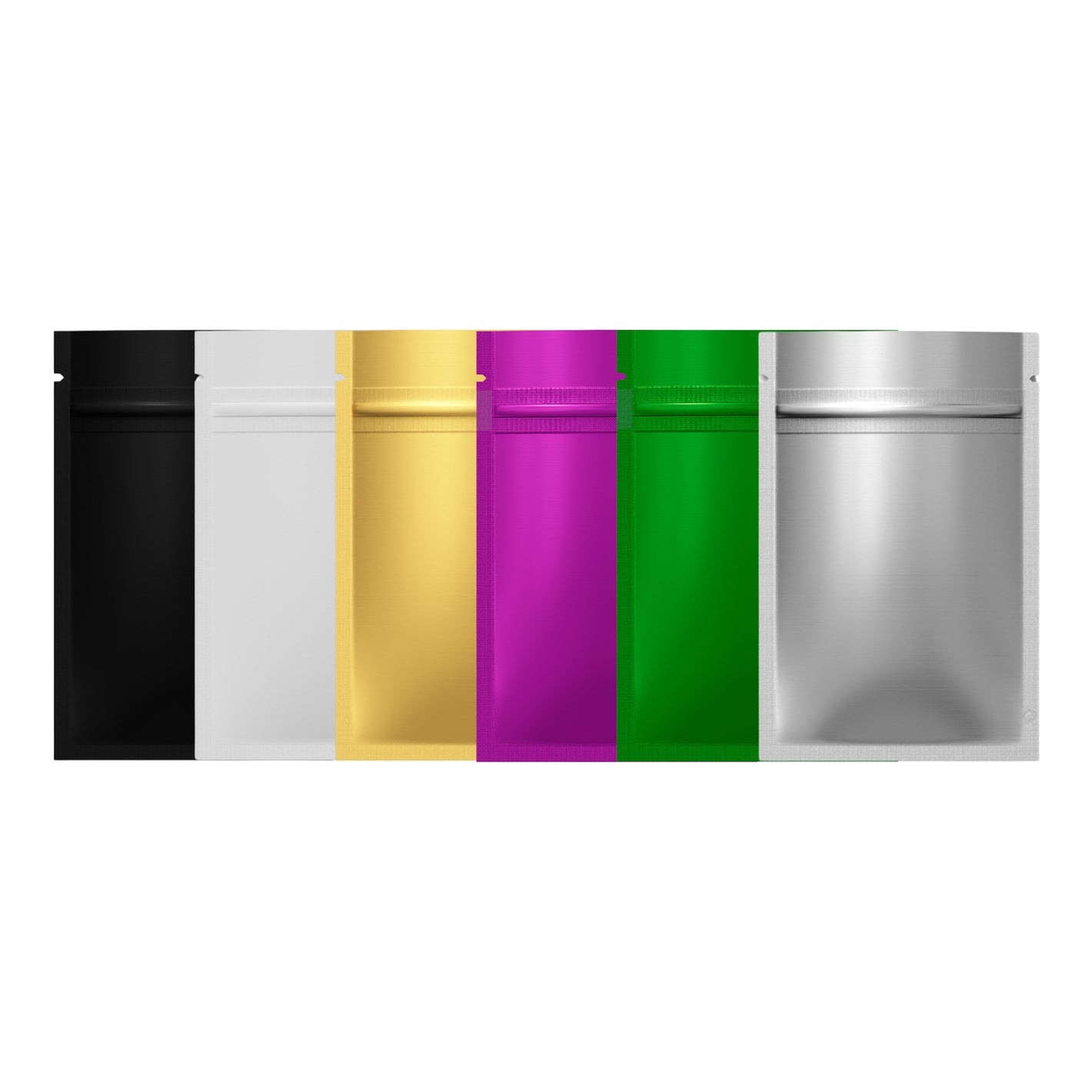 Matte Double-Sided Mylar Foil Flat Zipper Seal Bags