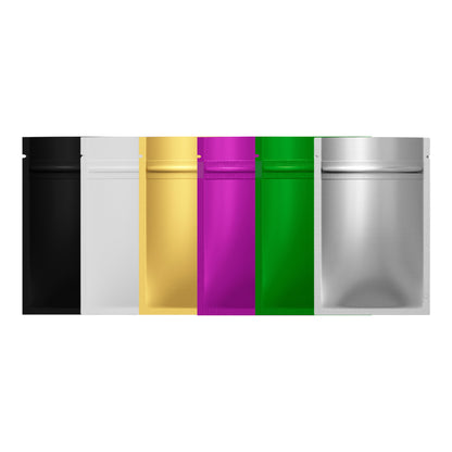 Matte Double-Sided Mylar Foil Flat Zipper Seal Bags