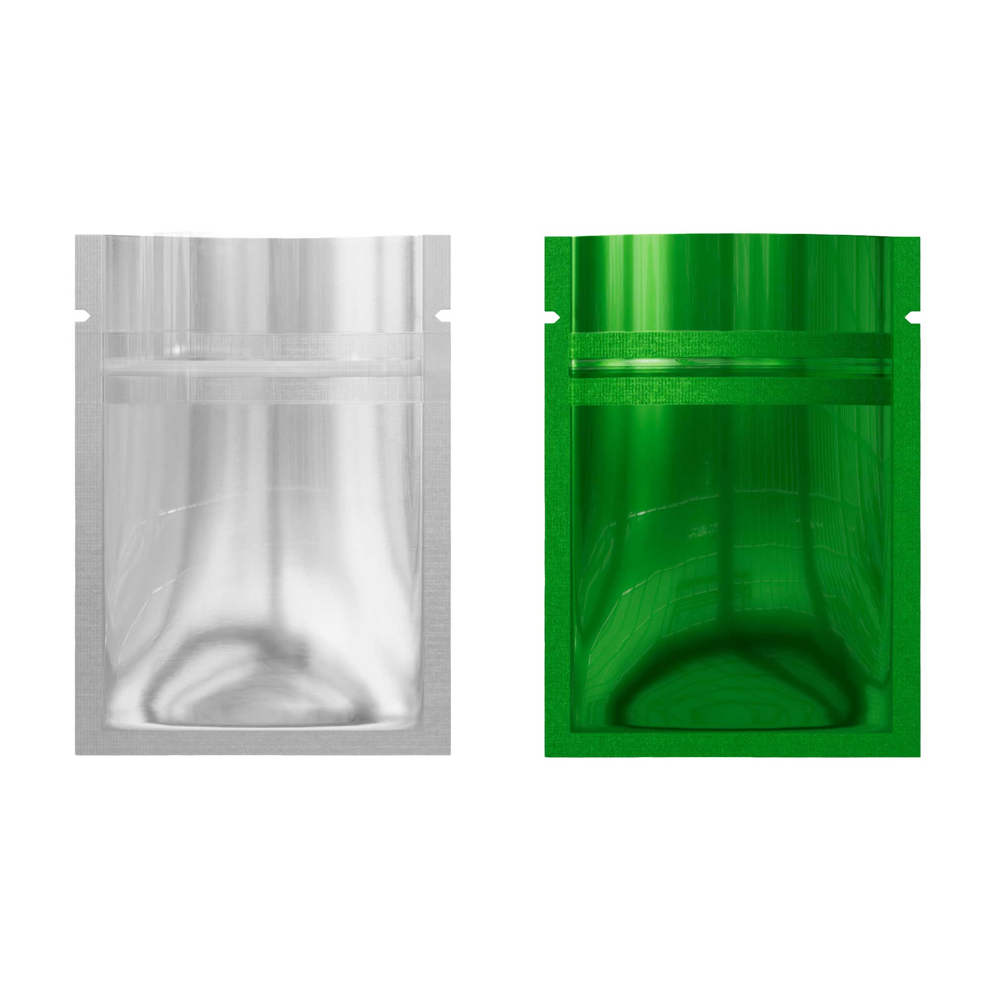 Customizable Single Side Glossy Window Mylar Flat Zipper Seal Bags (Basic Printing)