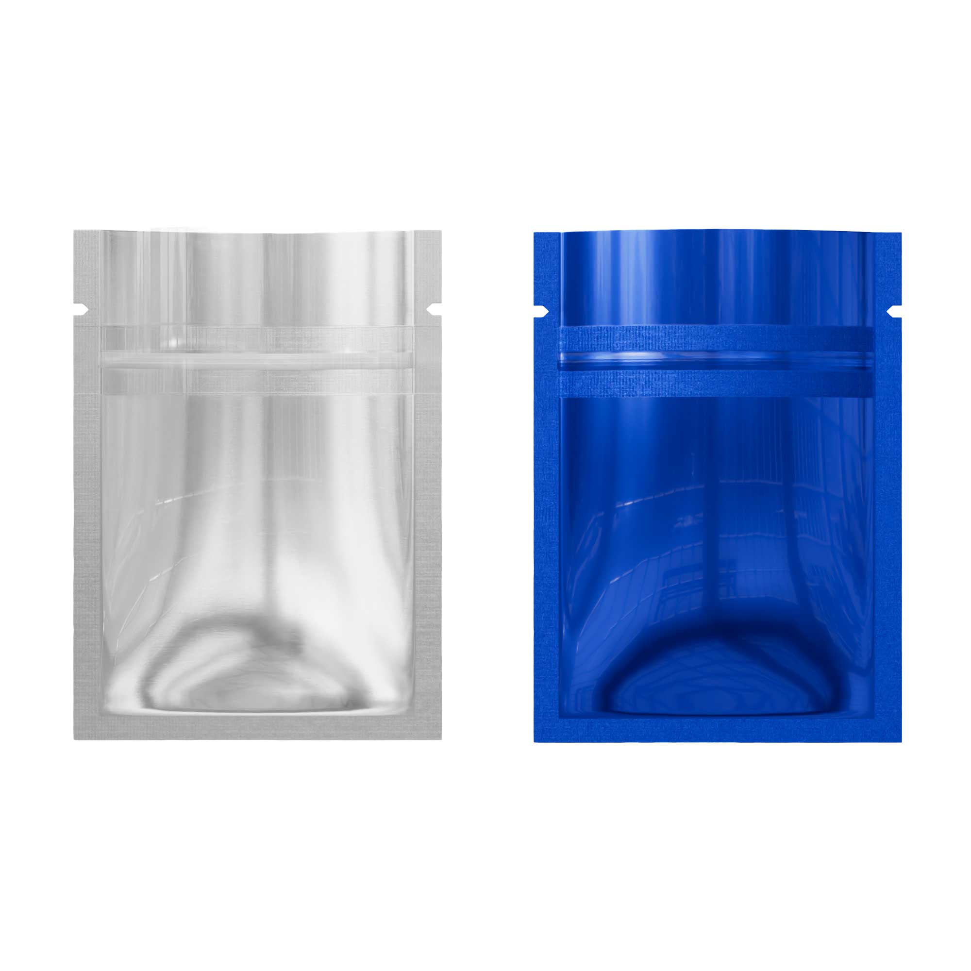 Customizable Single Side Glossy Window Mylar Flat Zipper Seal Bags (Basic Printing)