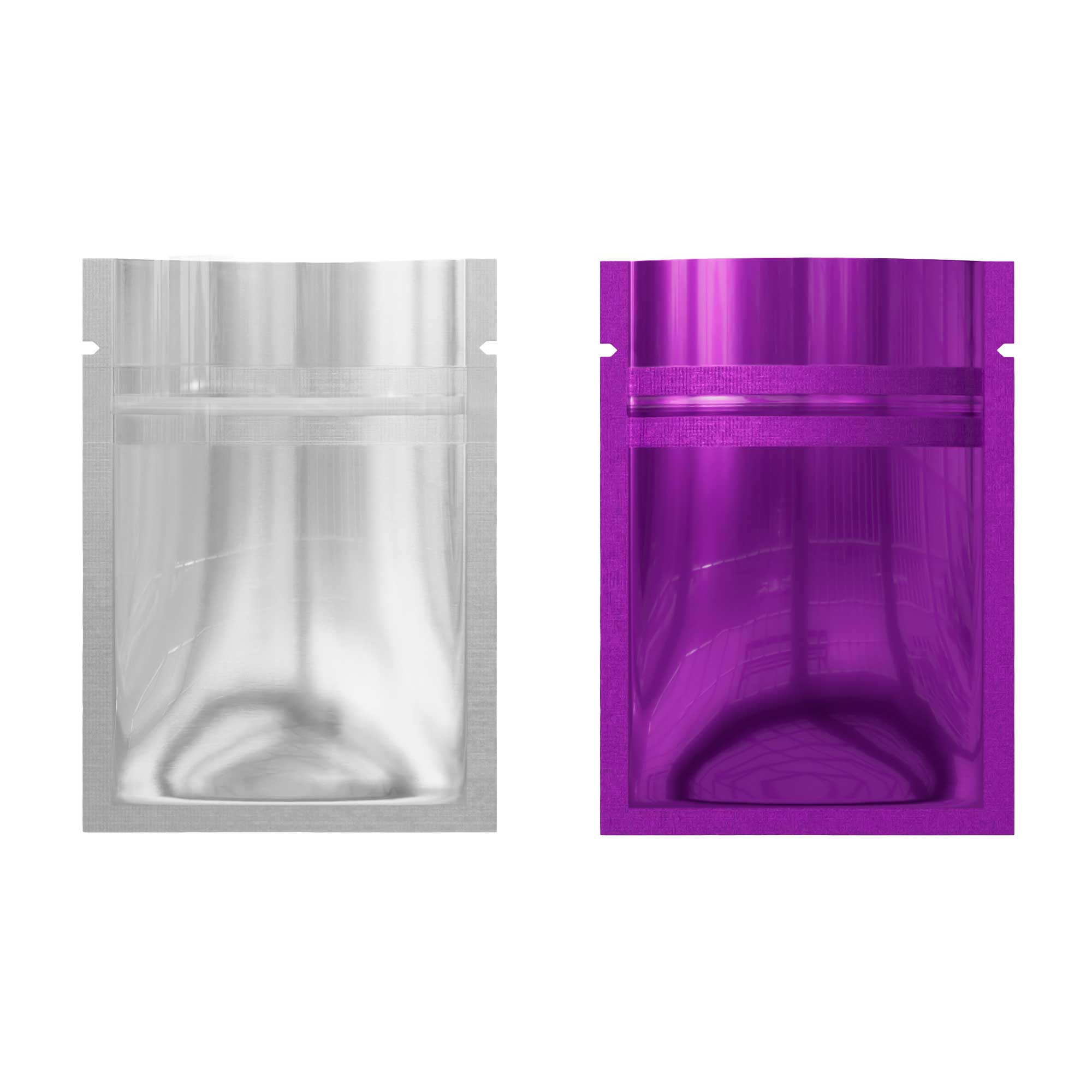 Customizable Single Side Glossy Window Mylar Flat Zipper Seal Bags (Basic Printing)