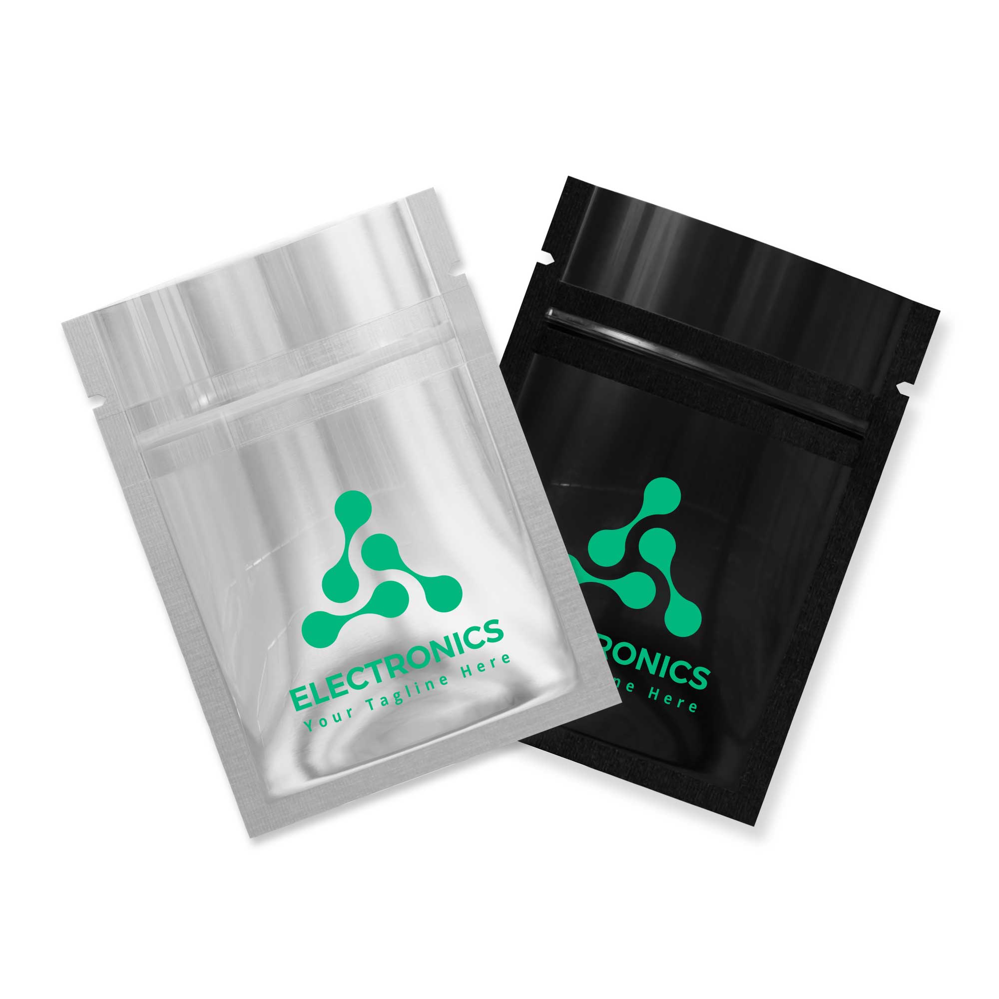 Customizable Single Side Glossy Window Mylar Flat Zipper Seal Bags (Basic Printing)