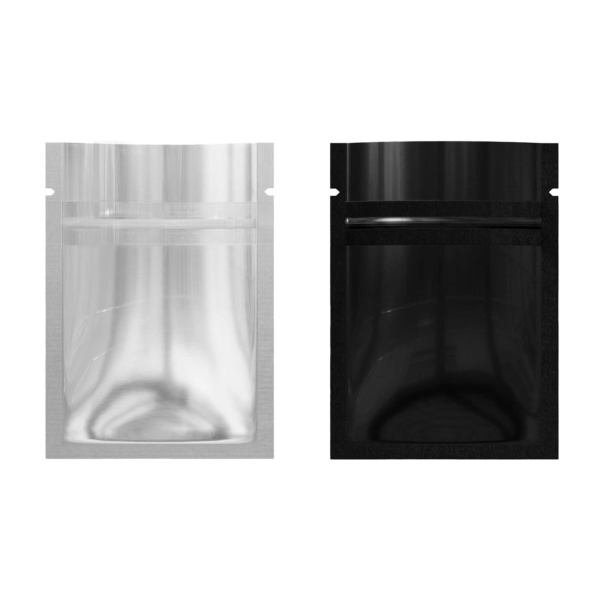 Customizable Single Side Glossy Window Mylar Flat Zipper Seal Bags (Basic Printing)