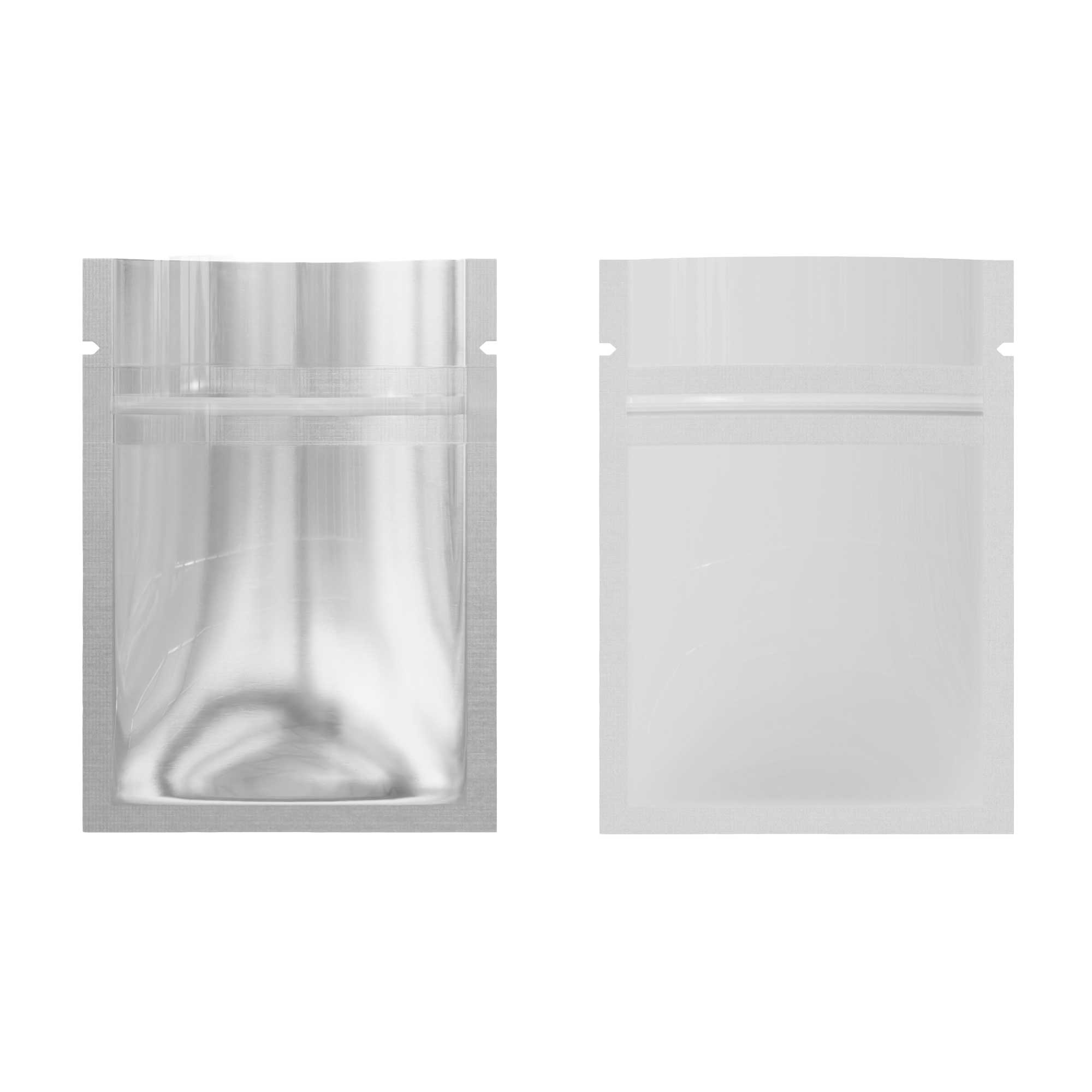 Customizable Single Side Glossy Window Mylar Flat Zipper Seal Bags (Basic Printing)