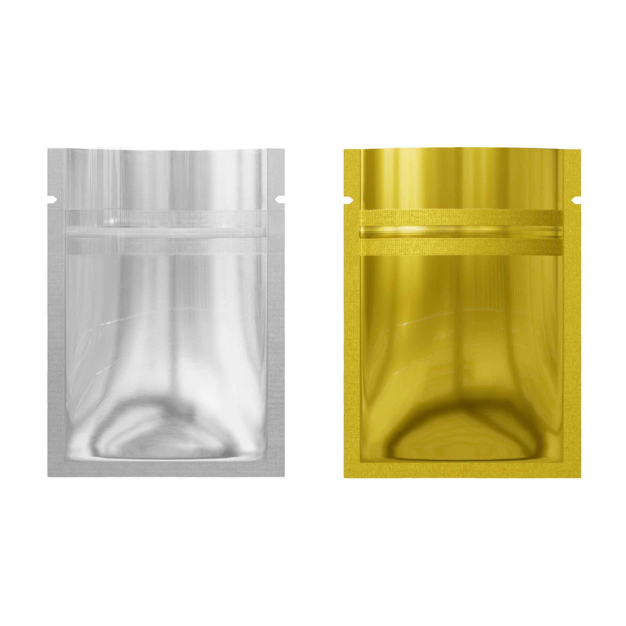 Customizable Single Side Glossy Window Mylar Flat Zipper Seal Bags (Basic Printing)