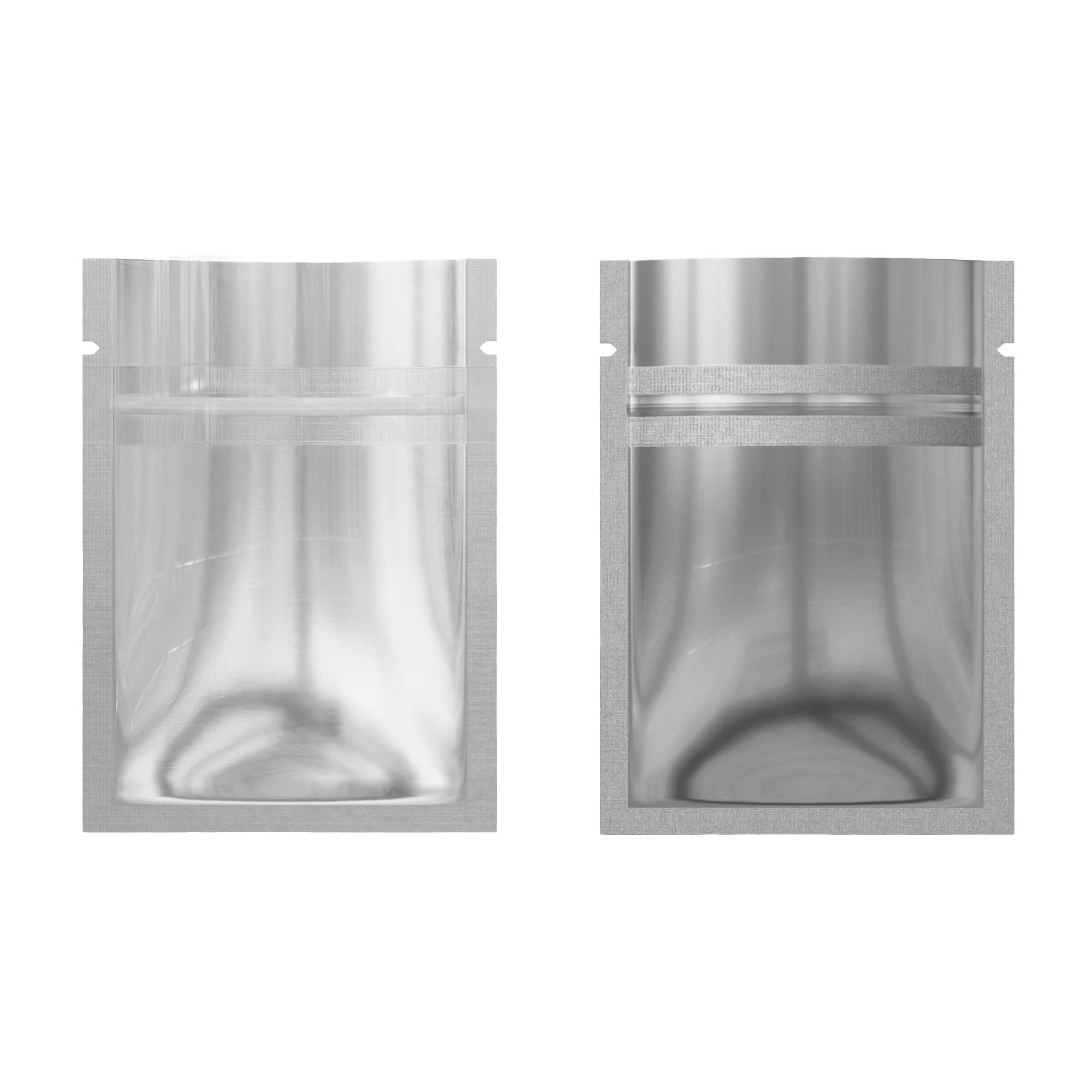 Customizable Single Side Glossy Window Mylar Flat Zipper Seal Bags (Basic Printing)