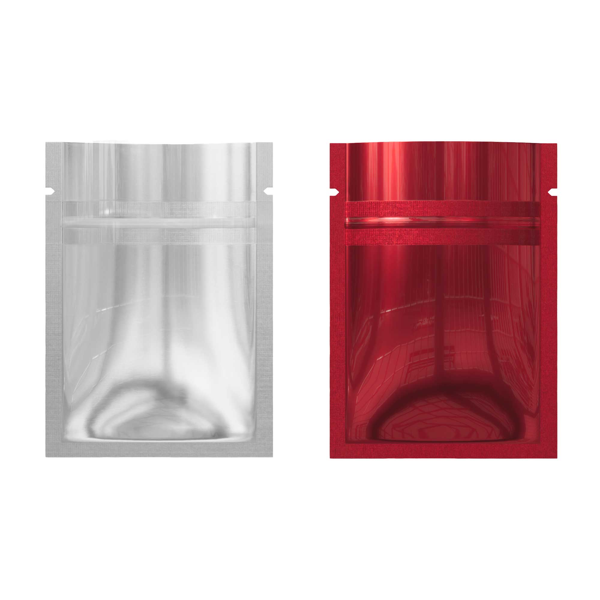 Customizable Single Side Glossy Window Mylar Flat Zipper Seal Bags (Basic Printing)