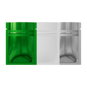 2.56 Inch x 3.54 Inch Glossy Half Arctic White Window Mylar Flat QuickQlick® Bags