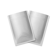 Customizable Heavy Duty Iron Silver Aluminum Foil Flat Zipper Seal Bags (Basic Printing)