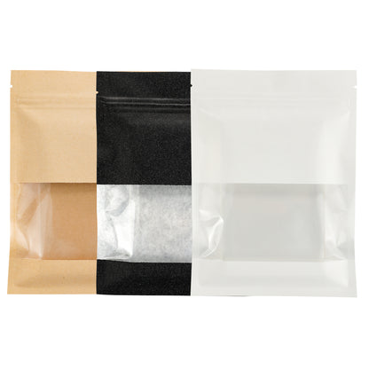 QQ Studio® Colored Kraft Flat QuickQlick® Bags with Clear Window