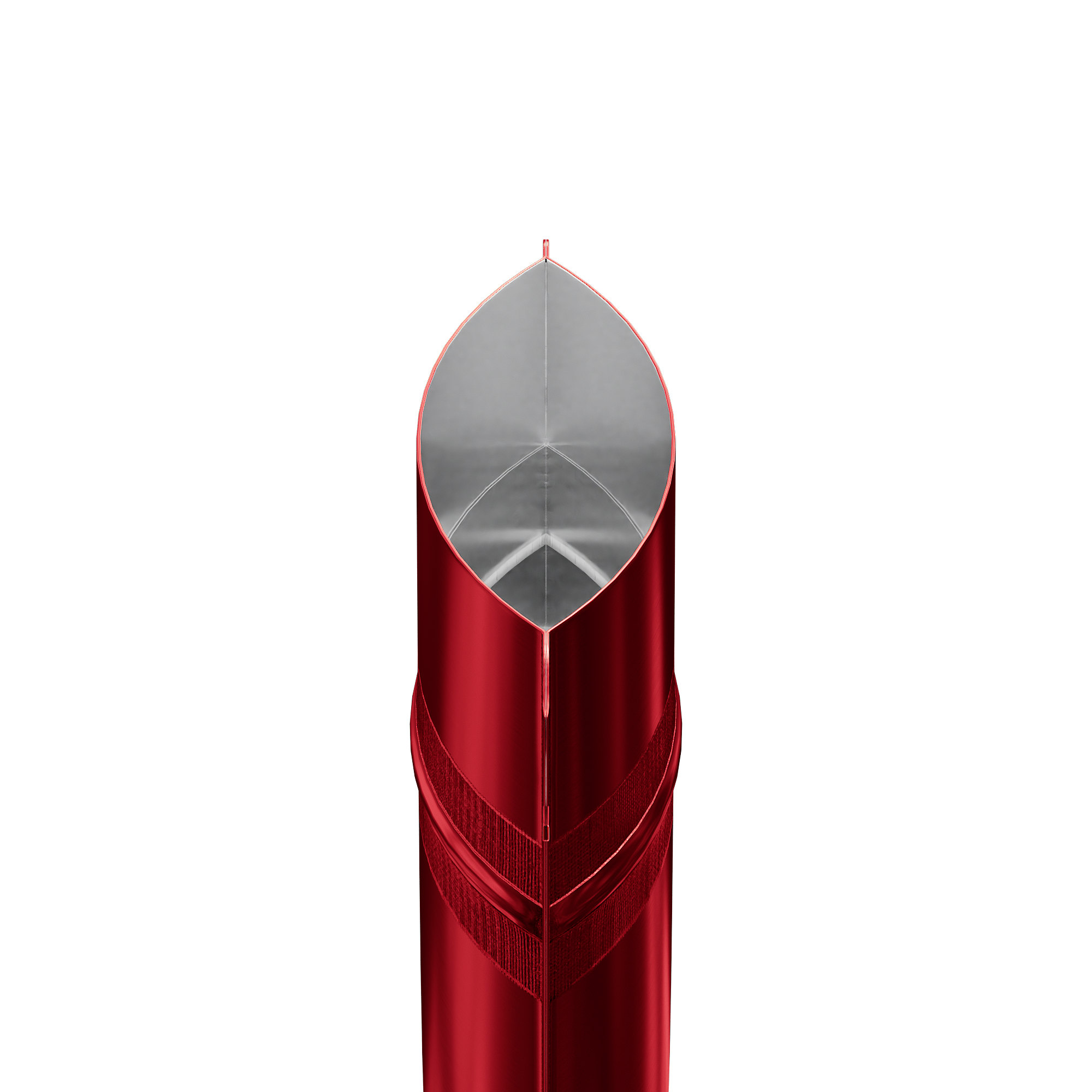 Reusable Flat Zipper Seal Bags – Glossy Heart Red Metallic Mylar with Rounded Corners