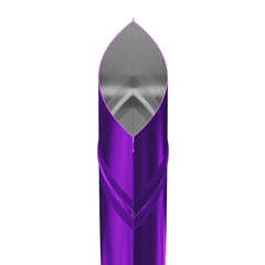 Reusable Flat Zipper Seal Bags – Glossy Grape Purple Metallic Mylar with Rounded Corners
