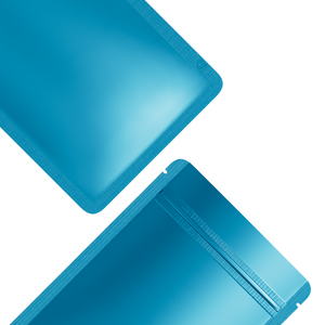 QQ Studio® Matte Shock Blue Metallized Mylar Foil Flat QuickQlick® Bags with Rounded Corners