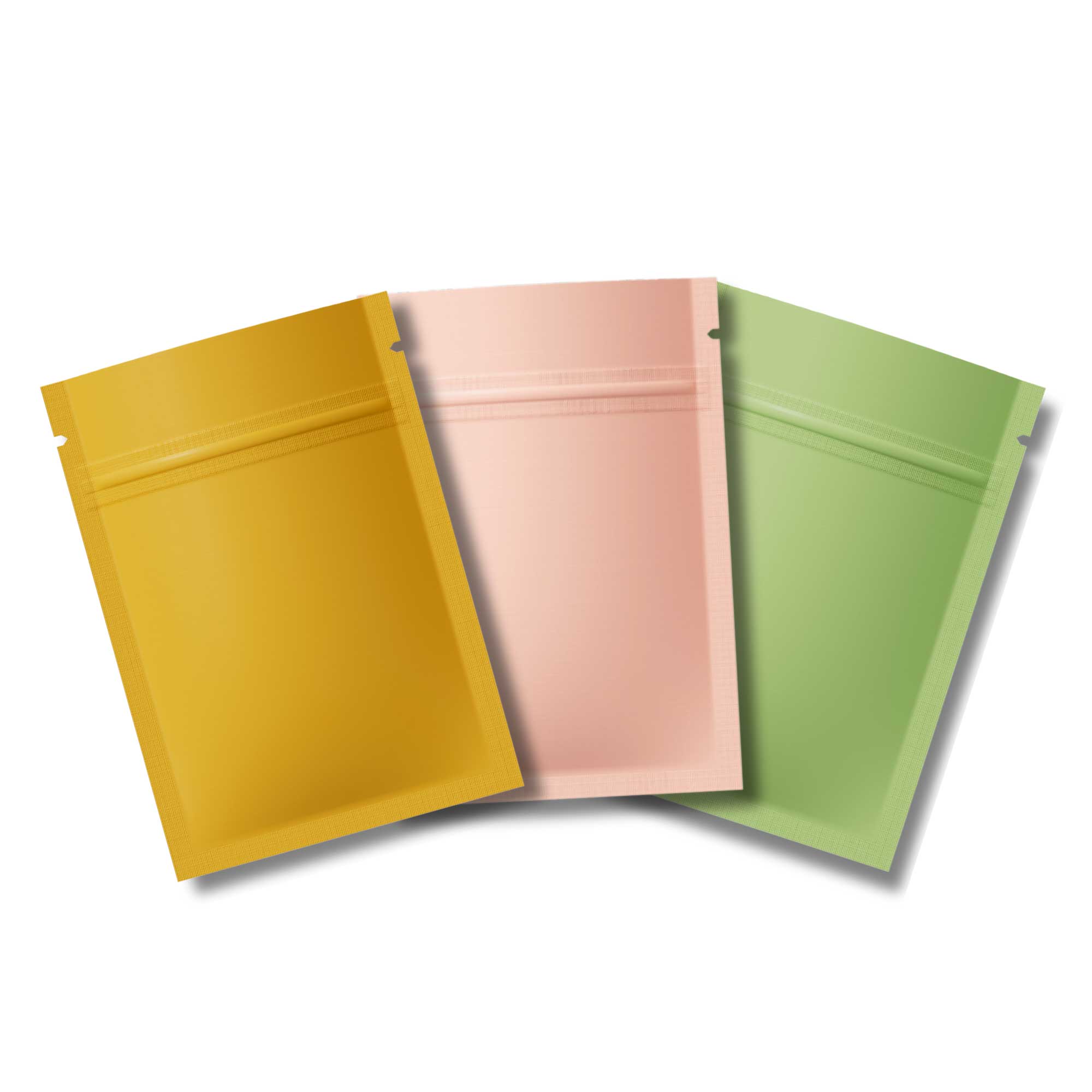 Customizable Matte Double Sided Metallic Mylar Flat Zipper Seal Bags (Basic Printing)