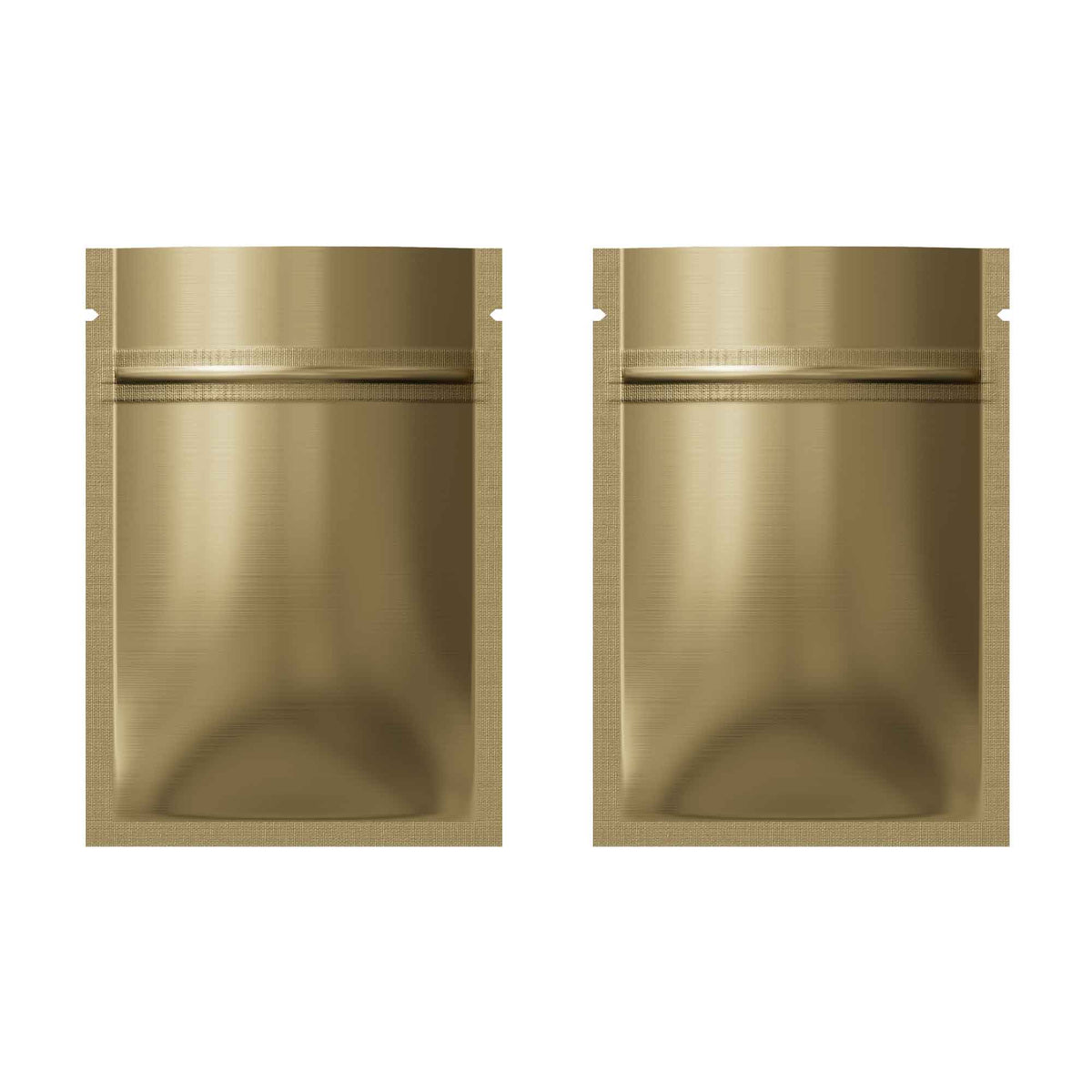 Customizable Matte Double Sided Metallic Mylar Flat Zipper Seal Bags (Basic Printing)