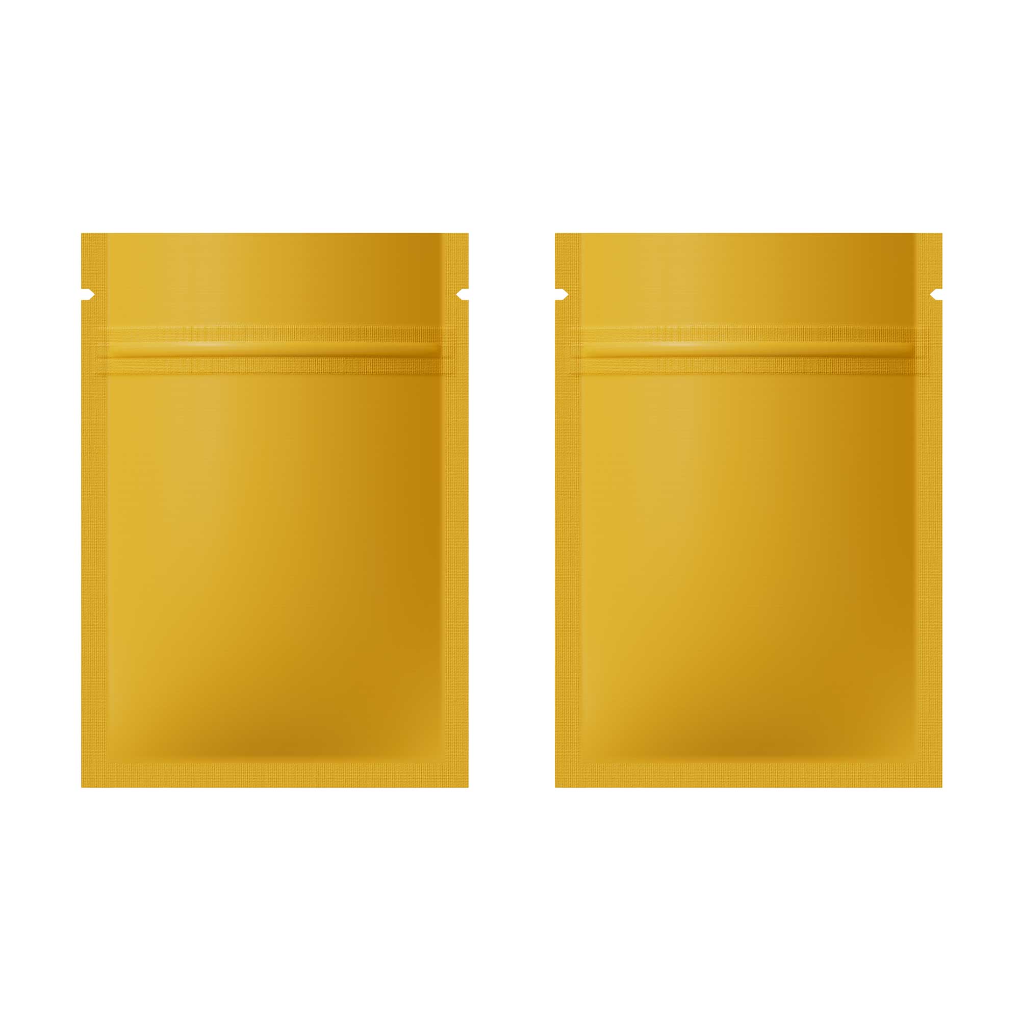 Customizable Matte Double Sided Metallic Mylar Flat Zipper Seal Bags (Basic Printing)