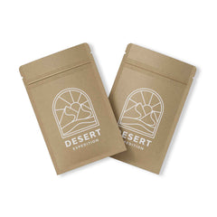 Customizable Vintage Brown Double Sided Kraft Flat Zipper Seal Bags (Basic Printing)