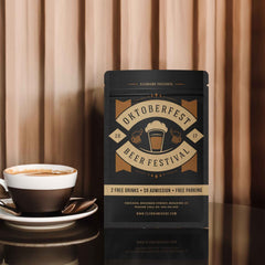 Customizable Vintage Brown Double Sided Kraft Flat Zipper Seal Bags (Full Customization)