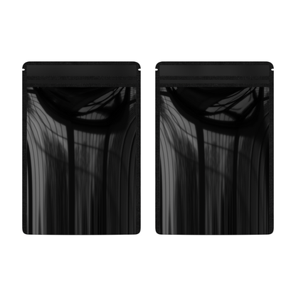 QQ Studio® Mirror Black Open Bottom Mylar Pre-Sealed Top QuickQlick® Bags with Rounded Corner