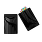 QQ Studio® Mirror Black Open Bottom Mylar Pre-Sealed Top QuickQlick® Bags with Rounded Corner