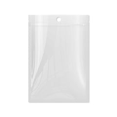Customizable Clear and Half Diamond Holographic Mylar Flat Zipper Seal Bags with Round Hang Hole (Full Customization)