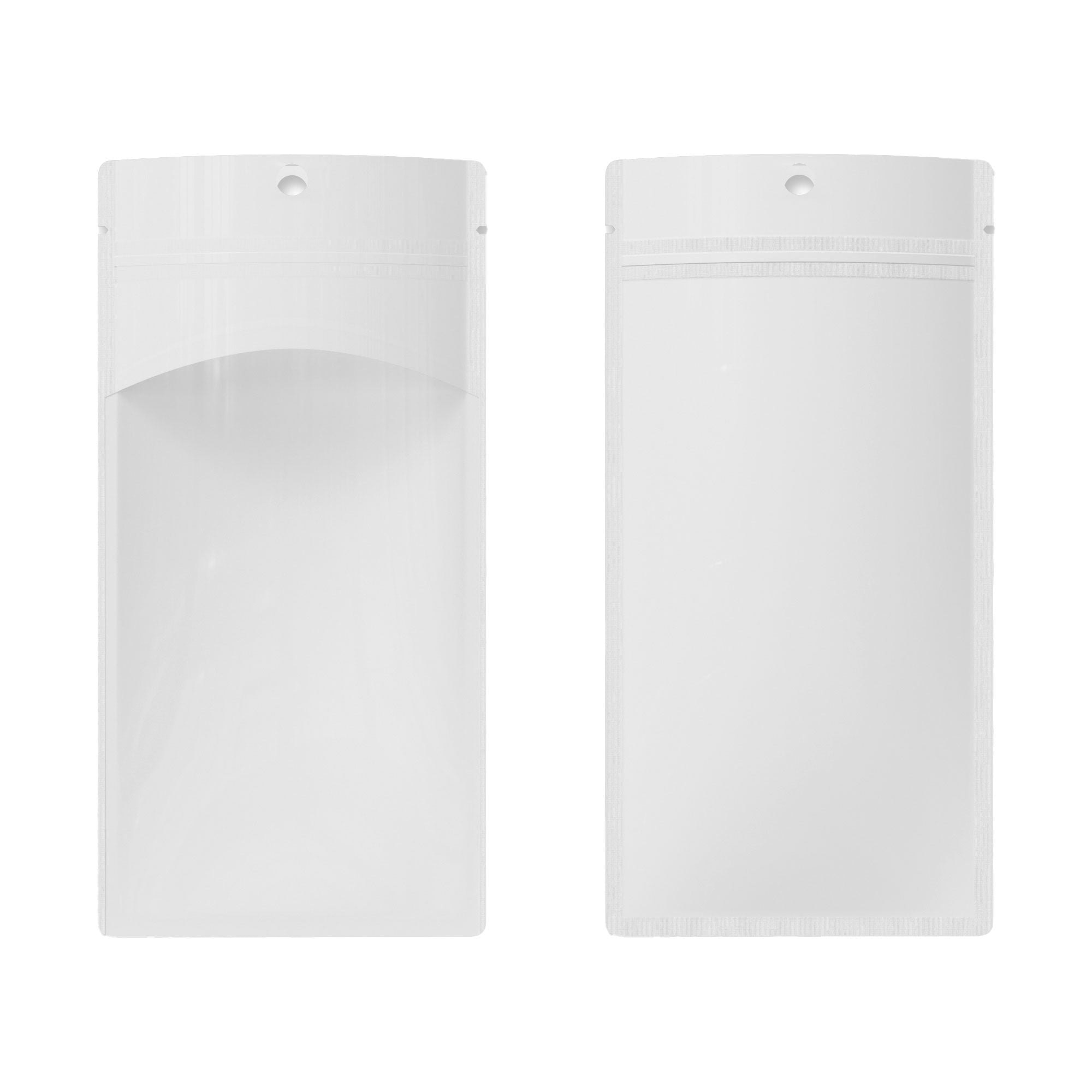 Customizable Glossy Transparent Bordered Window Design Plastic Zipper Seal Bags with Hang Hole (Full Customization)