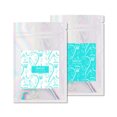 Customizable Diamond Holographic Double-Sided Flat Zipper Seal Bags (Basic Printing)