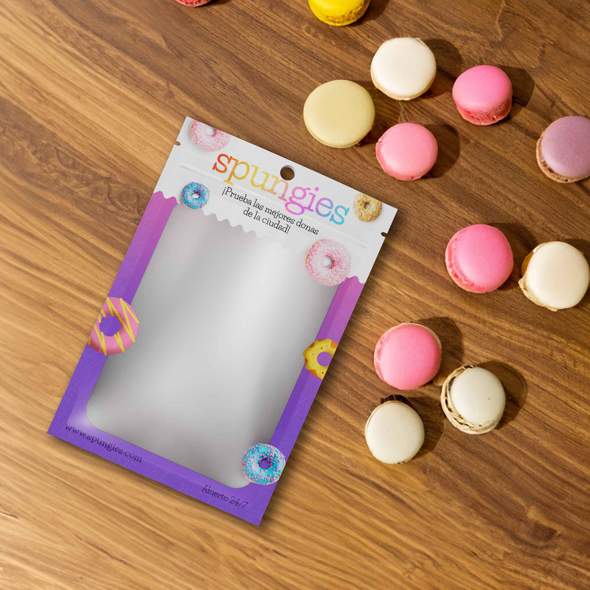 Customizable Matte Gradient Zipper Seal Bags with Translucent Window and Hang Hole (Full Customization)