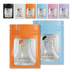 Customizable Flat Zipper Seal Window Bags with Holographic Interior (Basic Printing)