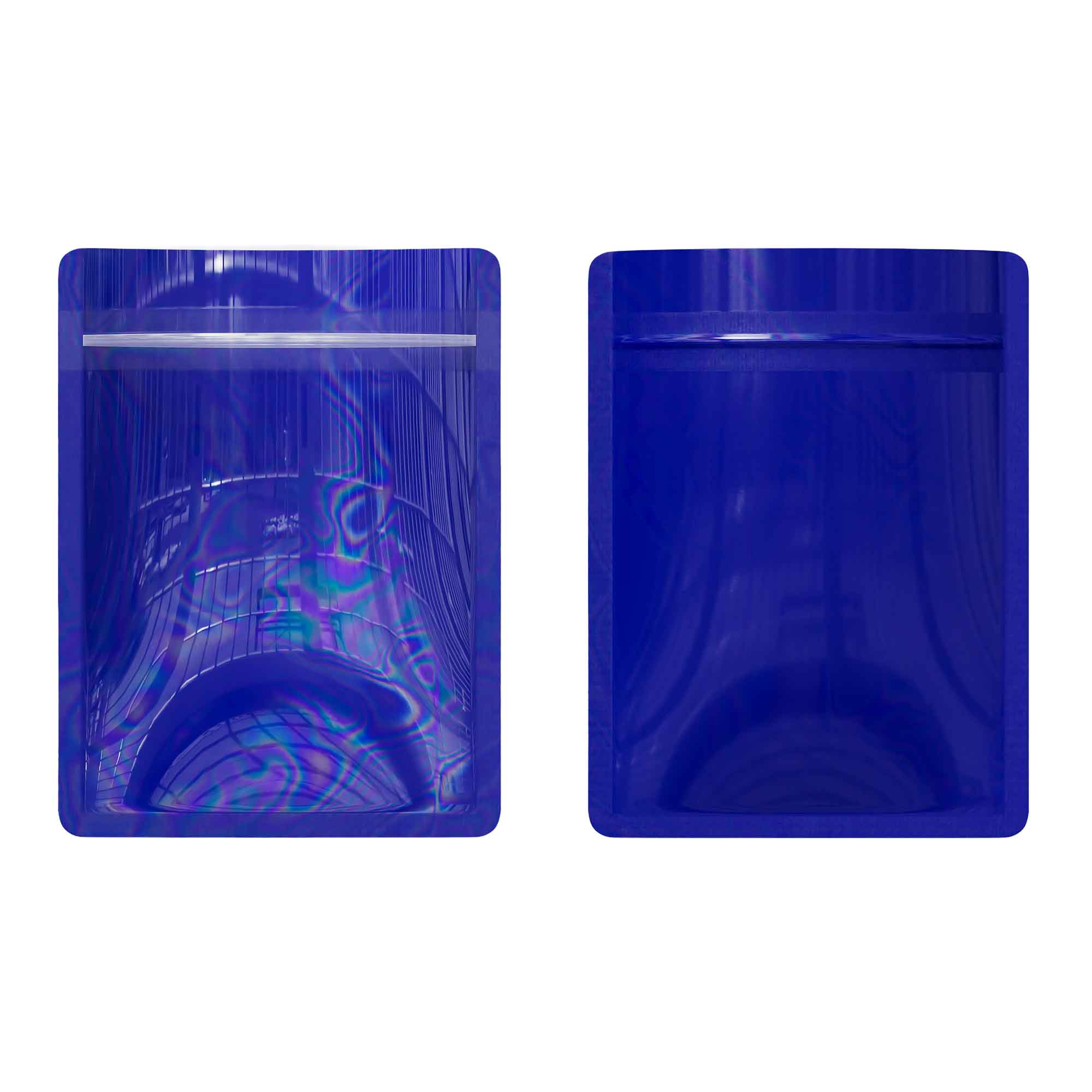 Customizable Clear and Half Gemstone Colored Mylar Flat Zipper Seal Bags (Basic Printing)