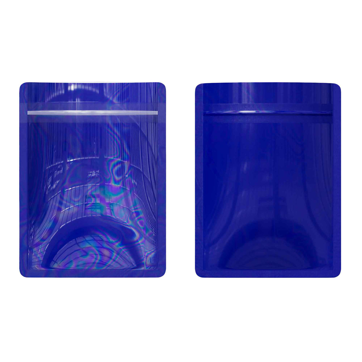 Customizable Clear and Half Gemstone Colored Mylar Flat Zipper Seal Bags (Basic Printing)