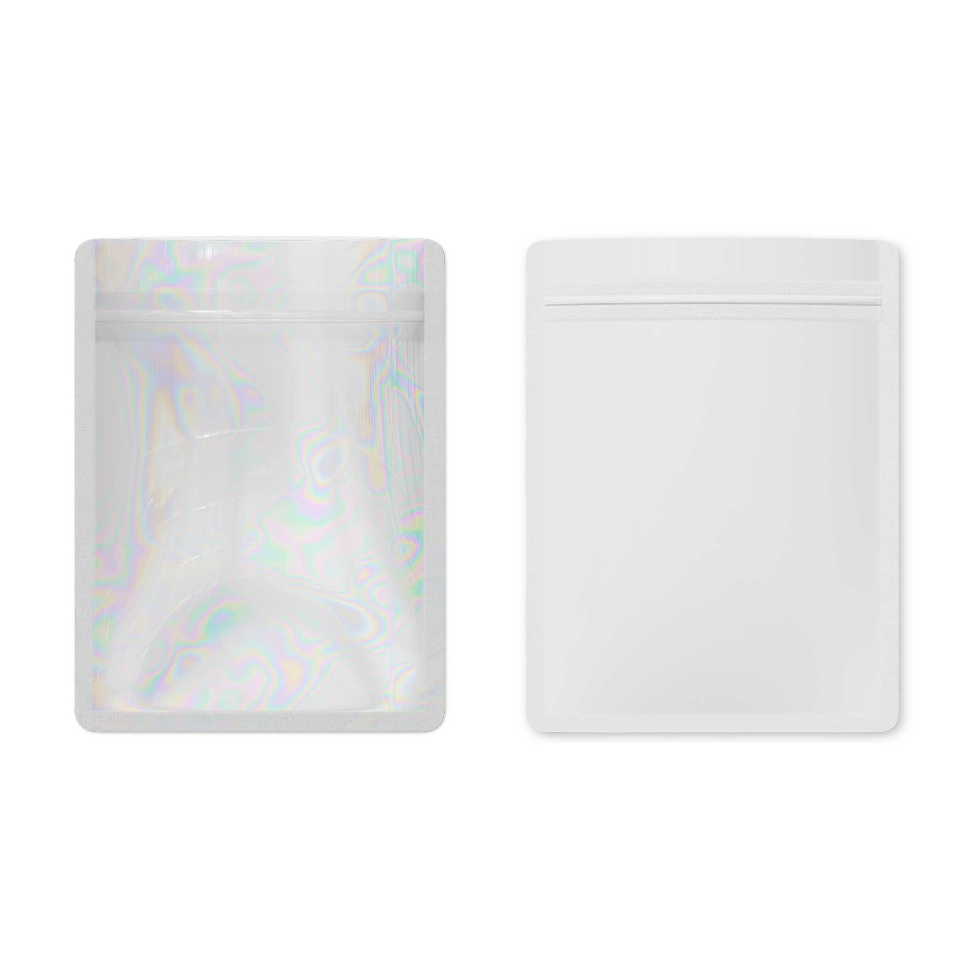 Customizable Clear and Half Gemstone Colored Mylar Flat Zipper Seal Bags (Full Customization)