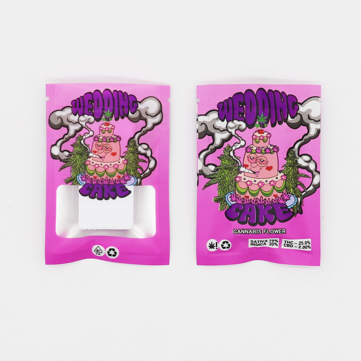 Reusable Flat Zipper Seal Bags – Matte Design Metallic Foil with Frosted Window